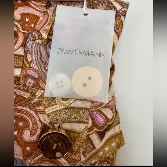 ZIMMERMANN PAISLEY LINEN MIDI SKIRT NWT - Picture 7 of 9